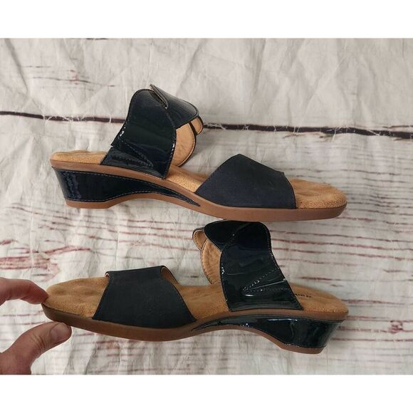 Walking Cradles Slid One Two Strap Heeled Sandal Size 9N - Picture 4 of 7